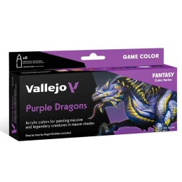 Set 8 Pots: Dragons Mauves