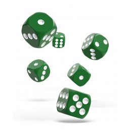 Dés D6 16 mm Solid - Vert (12)